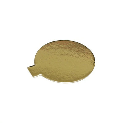 Gold-colored speech bubble-shaped object on a white background