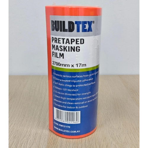 Buildtex pretaped painting masking film 2700mm x 17m with dispenser
