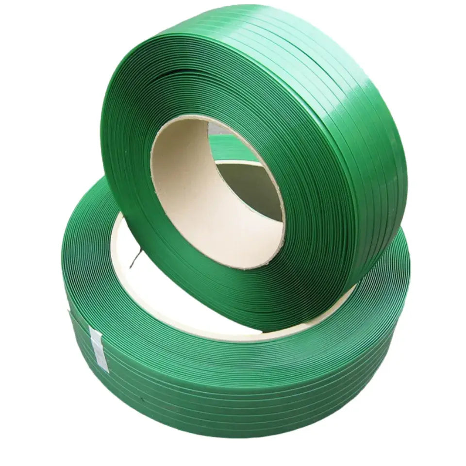 Green PET Pallet Strapping 1100m Roll Width 16mm