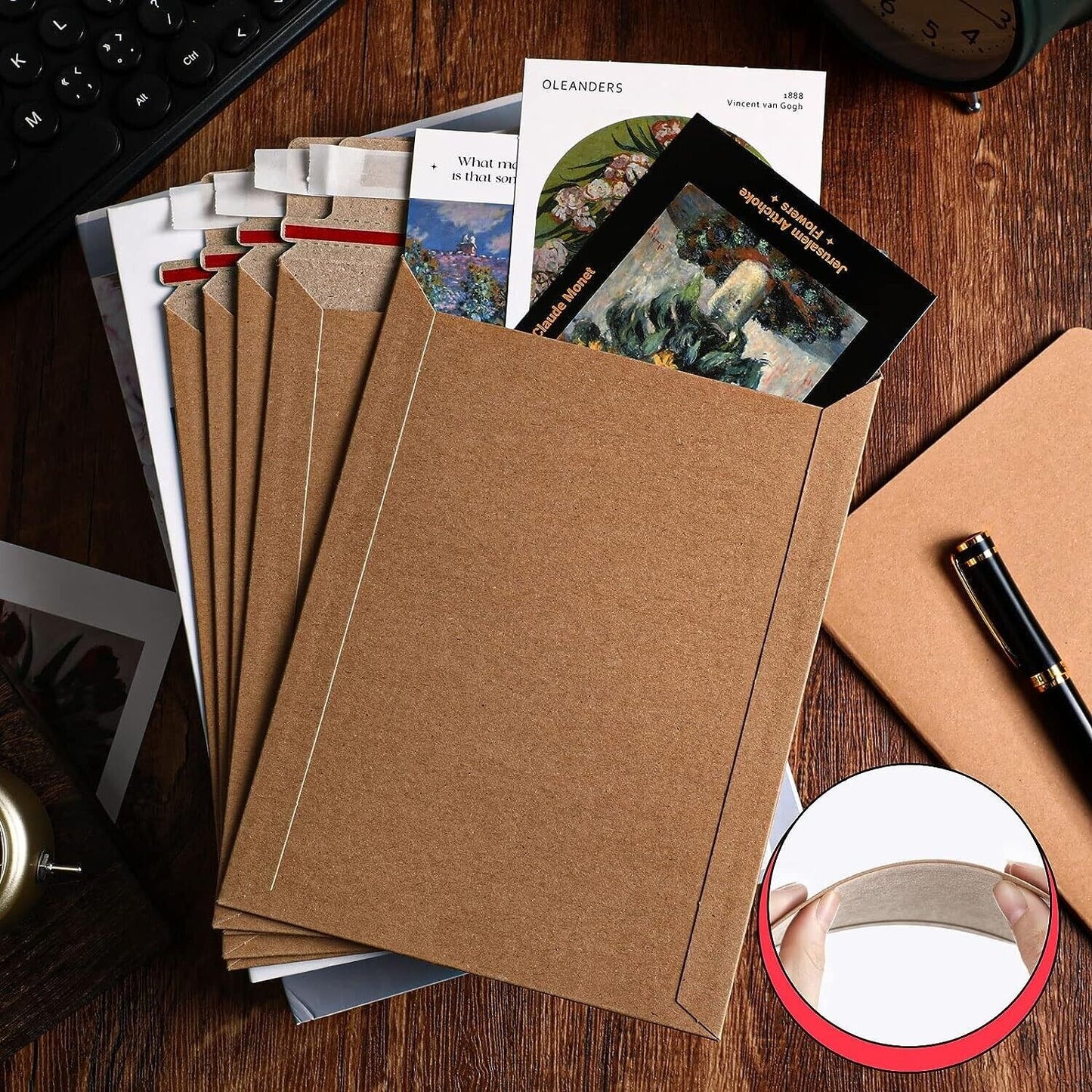 Protective kraft document mailer with reinforced corners