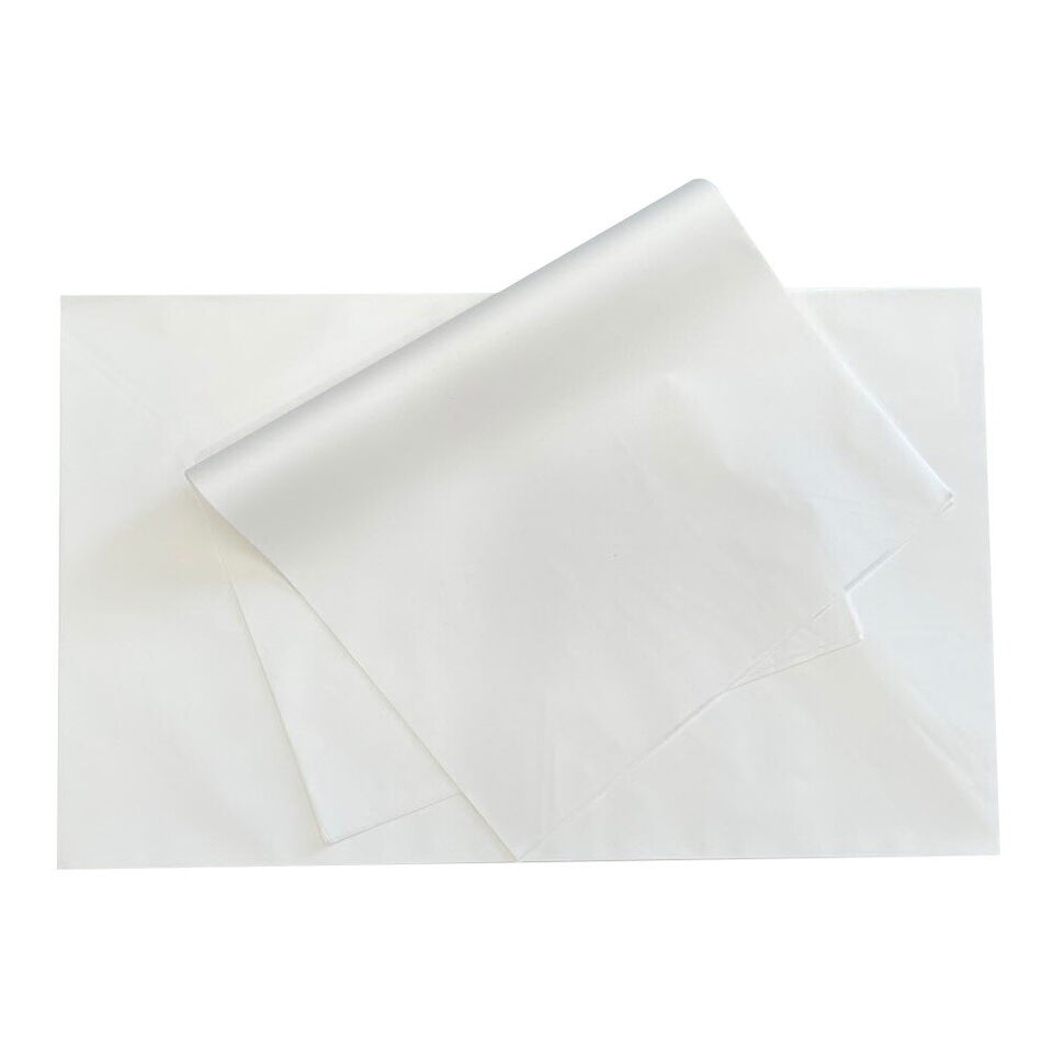 Recyclable grease resistant wrapping white paper