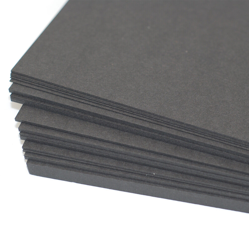 50 x Black Kraft Thick Sheets 300GSM Card Premium -A4, 510 x 650mm ,640 x 1020mm