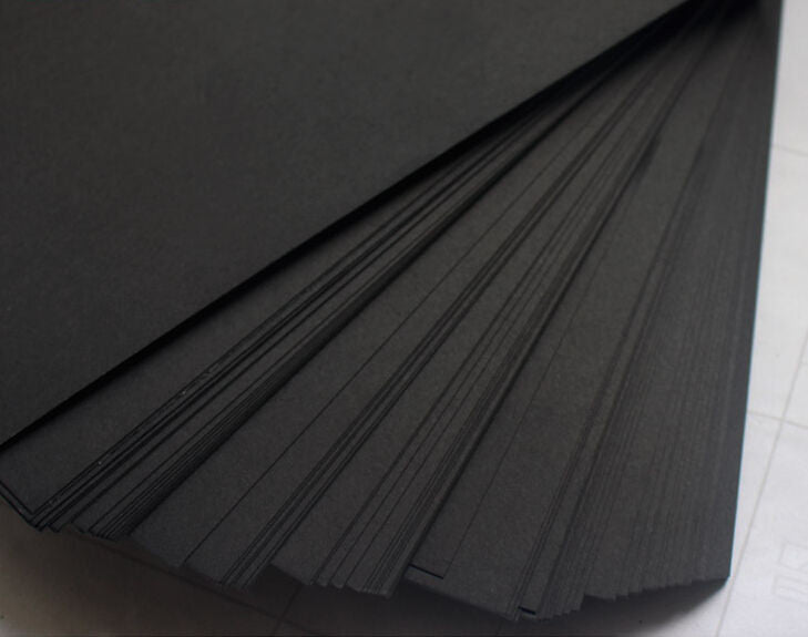 Black Kraft Paper 100 A4 Sheets 200gsm 100% Recycled