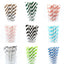 Paper Straws Bamboo Red Stripes Black 3ply Straws Biodegradable