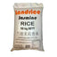 A 20kg bag of Landrice Jasmine Rice with product details and branding on the label.