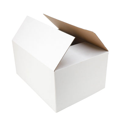 25x Mailing Shipping Boxes White Carton RSC 185 x 185 x 100mm RSC-SAME DAY POST