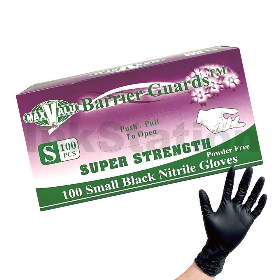 Black Nitrile Nitro Gloves Disposable Thick 6.0g PF Food Safe -HACCP CERTIFIED