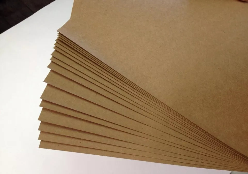 Thick brown kraft cardboard sheets for DIY crafts