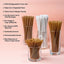 Paper Straws Bamboo Red Stripes Black 3ply Straws Biodegradable