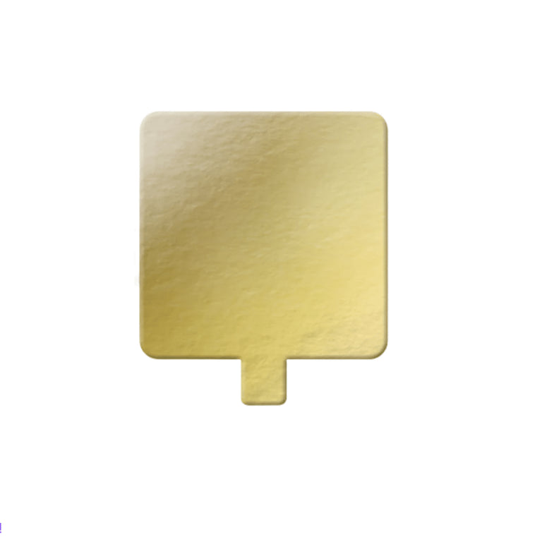 Gold square-shaped object on a white background