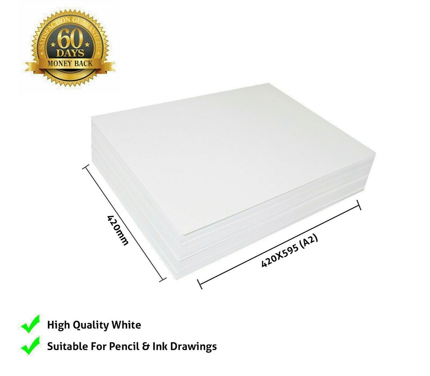 A2 cartridge drawing paper 110gsm 500 sheets