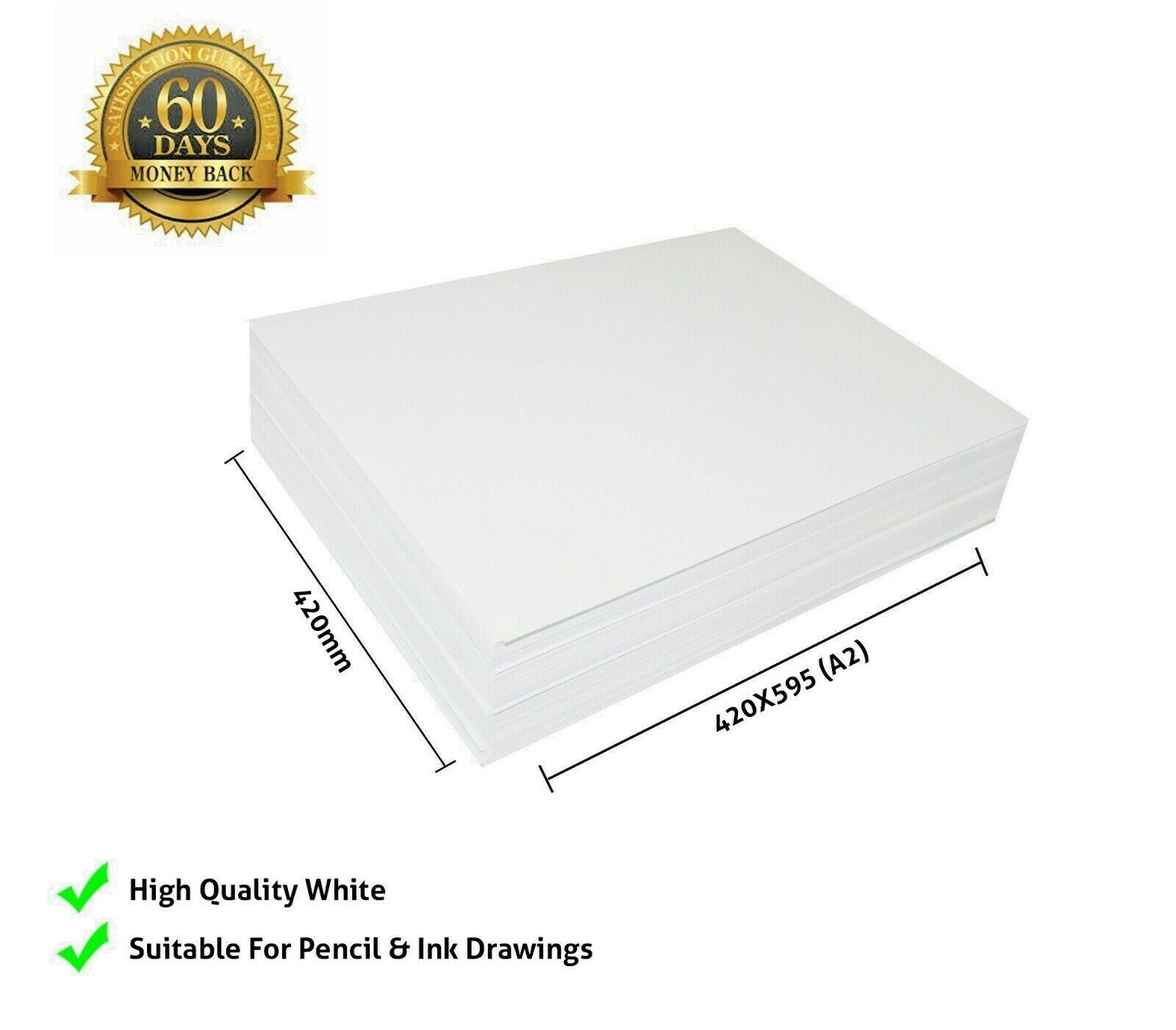 A2 cartridge drawing paper 110gsm 500 sheets