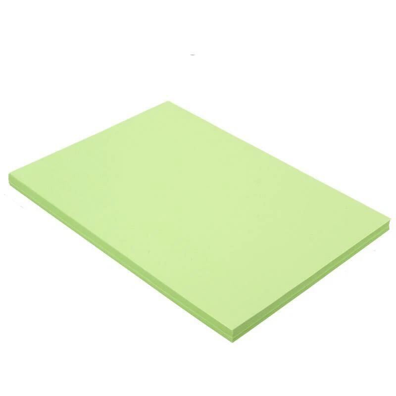 Green cutting board on a white background