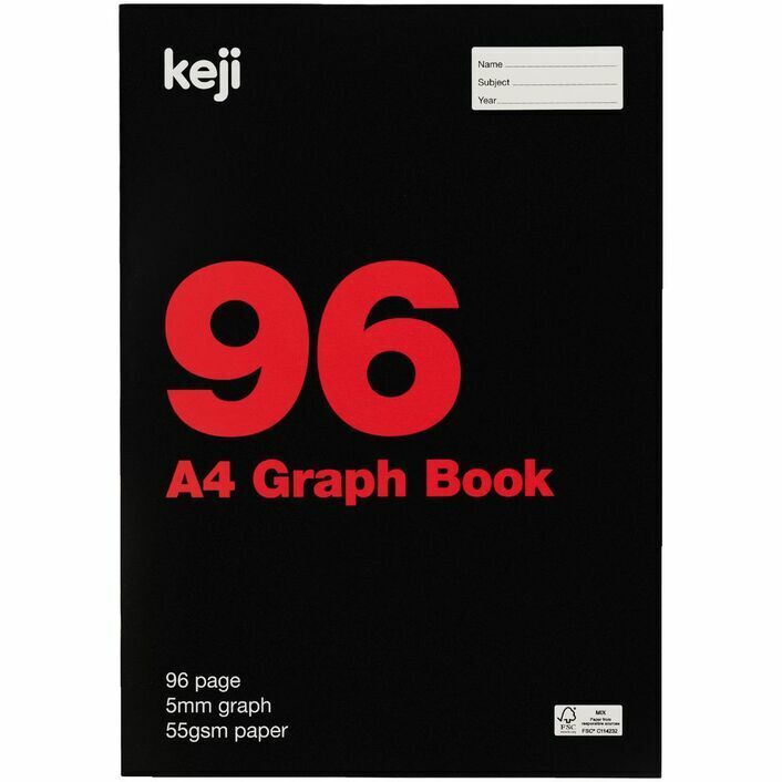 A4 graph book 10mm grid notebook for maths and science melbourne