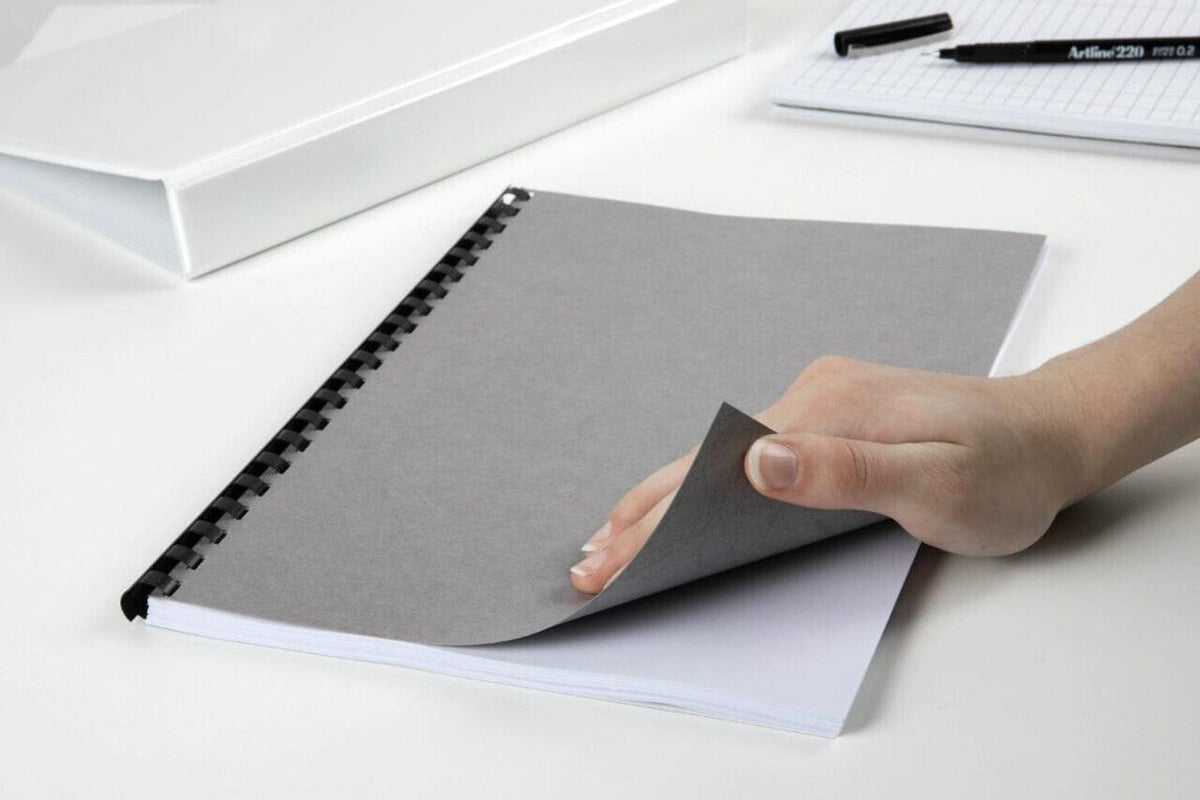 Document Backing A4 Leathergrain Binding Covers Backing 270gsm 100 sheets Various Colou ...