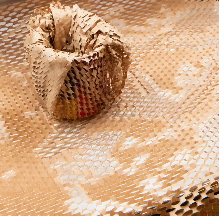 Biodegradable honeycomb kraft paper wrap for fragile items