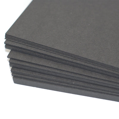 Stack of black kraft thick sheets cardstock paper