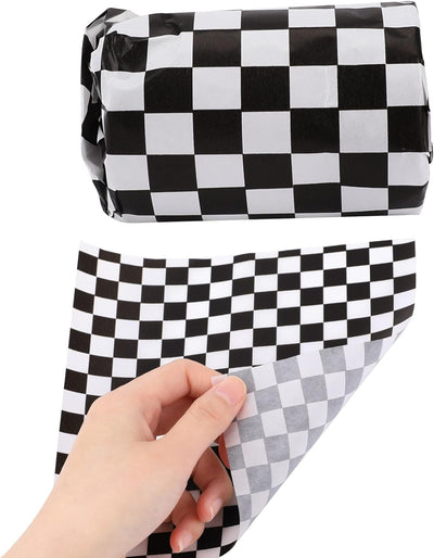 Black check food packaging