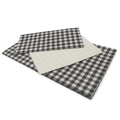 Black gingam food packaging