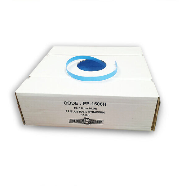 Blue Hand Poly Strapping 15mm x 1000m polypropylene Strap- SAME DAY PO ...