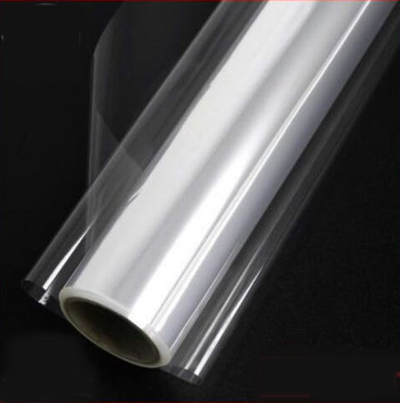 A roll of clear cellophane wrapping paper.