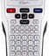 A Brother PT-2000 P-touch portable label printer in white and black, featuring a digital LCD screen, numeric keypad, and red and blue buttons on a white background.