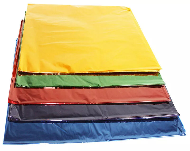 Decorative cellophane sheets for event and retail wrapping