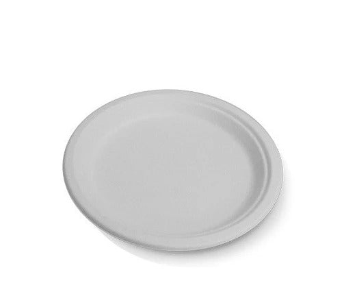 Round gray stone on a white background