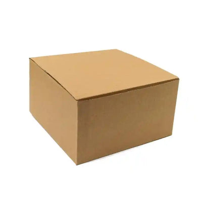 Brown cardboard box on a white background