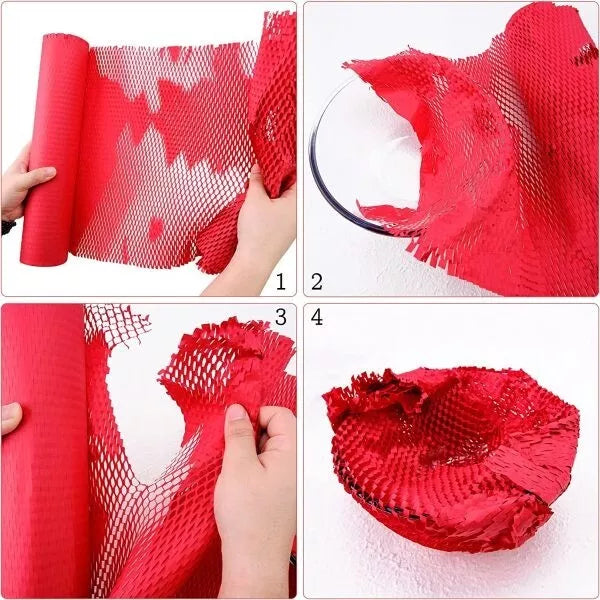 Eco friendly honeycomb kraft paper wrap for e-commerce packaging