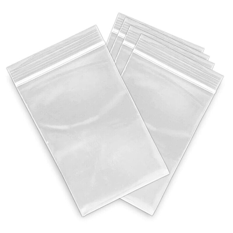 Food safe resealable plastic zip bags for storage and retail packaging