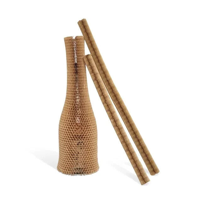 Honeycomb kraft paper expanding bottle sleeve for wine bottles
