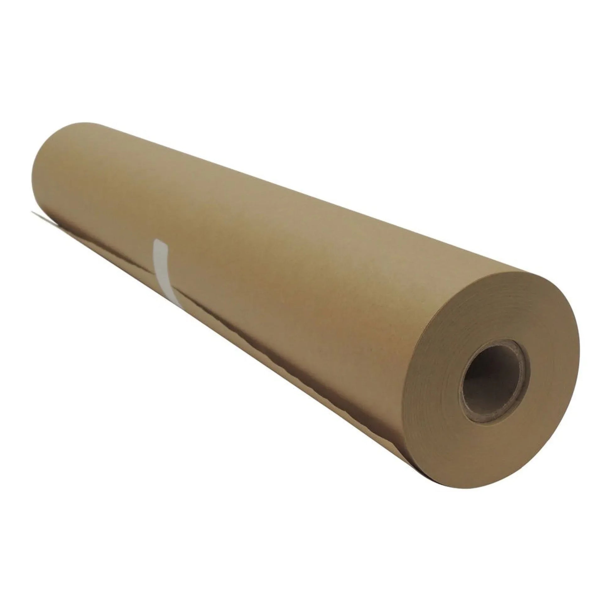 A roll of brown kraft paper or cardboard sheet, shown at an angle on a plain white background.
