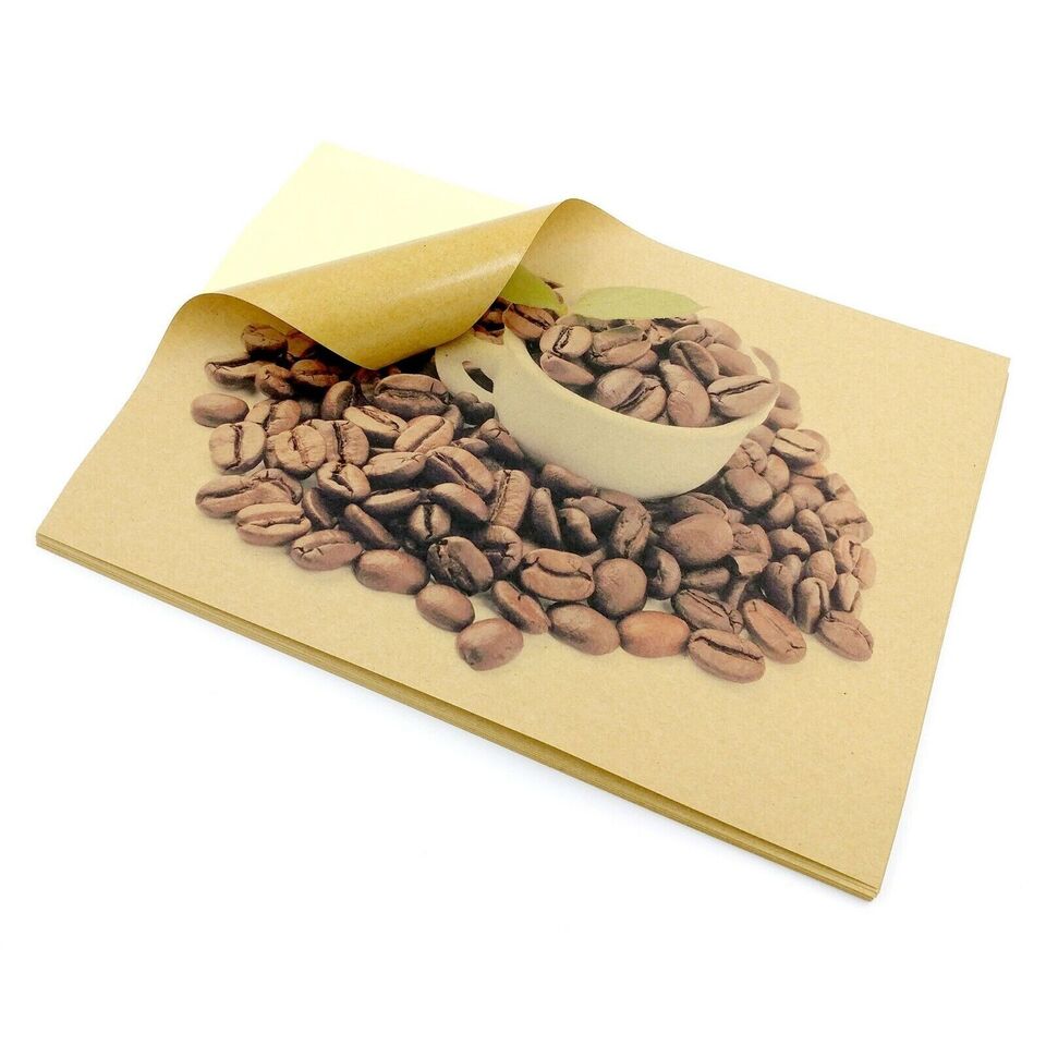 Kraft paper label sheets peel and stick 100 pack