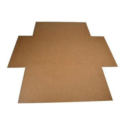 Three brown cardboard sheets on a white background
