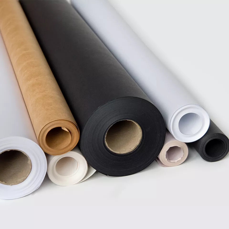 Multipurpose white drawing paper roll for paint and chalk