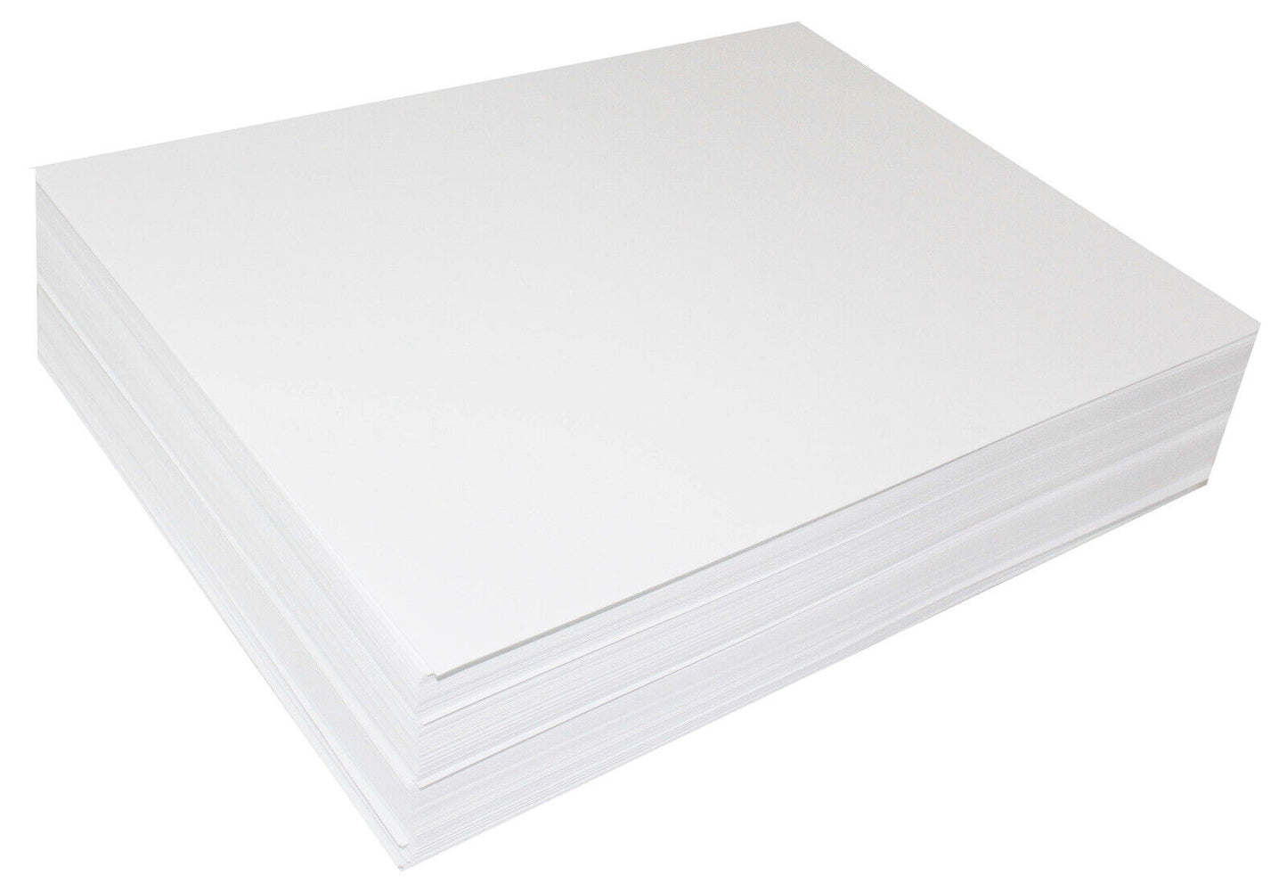 A stack of white A2 size cartridge drawing art paper
