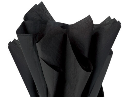 Recyclable black acid free wrapping paper 1 to 500 sheet pack