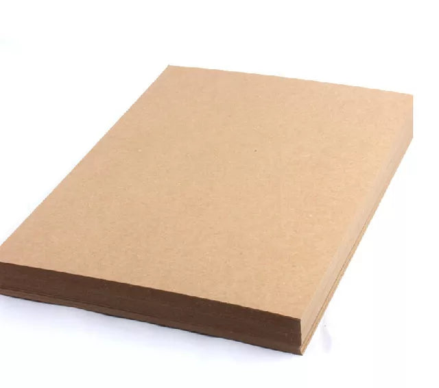 Recycled brown kraft cardboard sheets for crafts