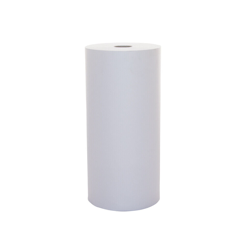 A roll of white butcher's paper against a white background.