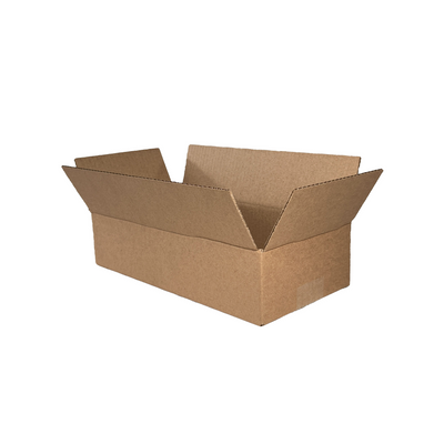 Brown cardboard box on a white background