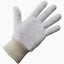 Soft white cotton gloves knitted cuff for jewellery handling and costume use