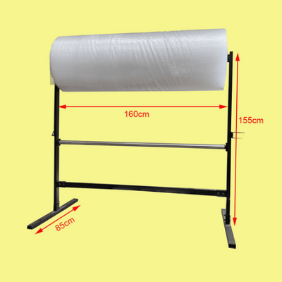 Steel bubble wrap dispenser stand with 1560mm material capacity