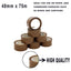 Strong adhesive brown tape roll with natural rubber glue