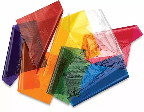 Tear-resistant colourful cellophane gift wrap sheets