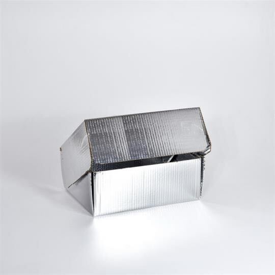 Metallic rectangular object on a white background