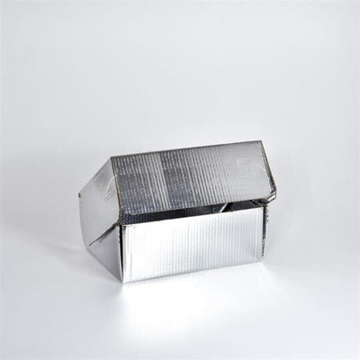 Metallic rectangular object on a white background