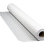 A roll of white paper towels, partially unrolled with a visible white surface.
