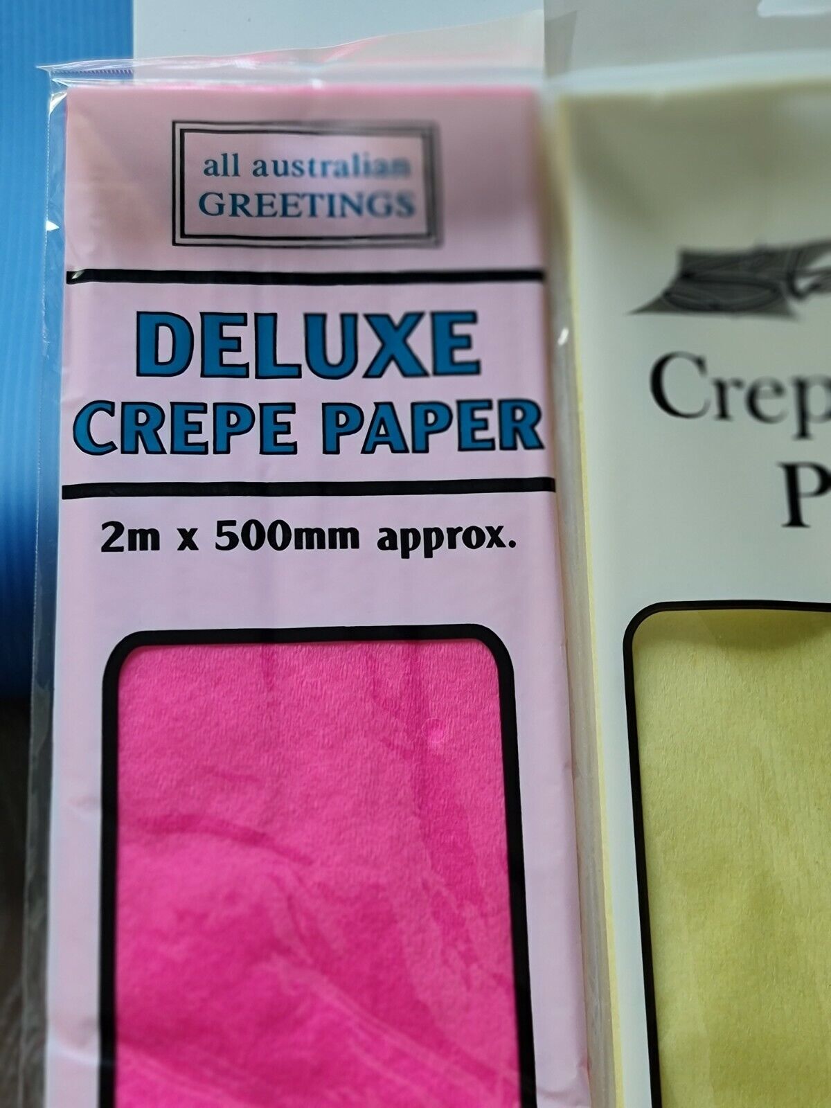 Yellow crepe paper sheet for craft and wrapping