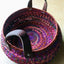 basket woven using raffia hank